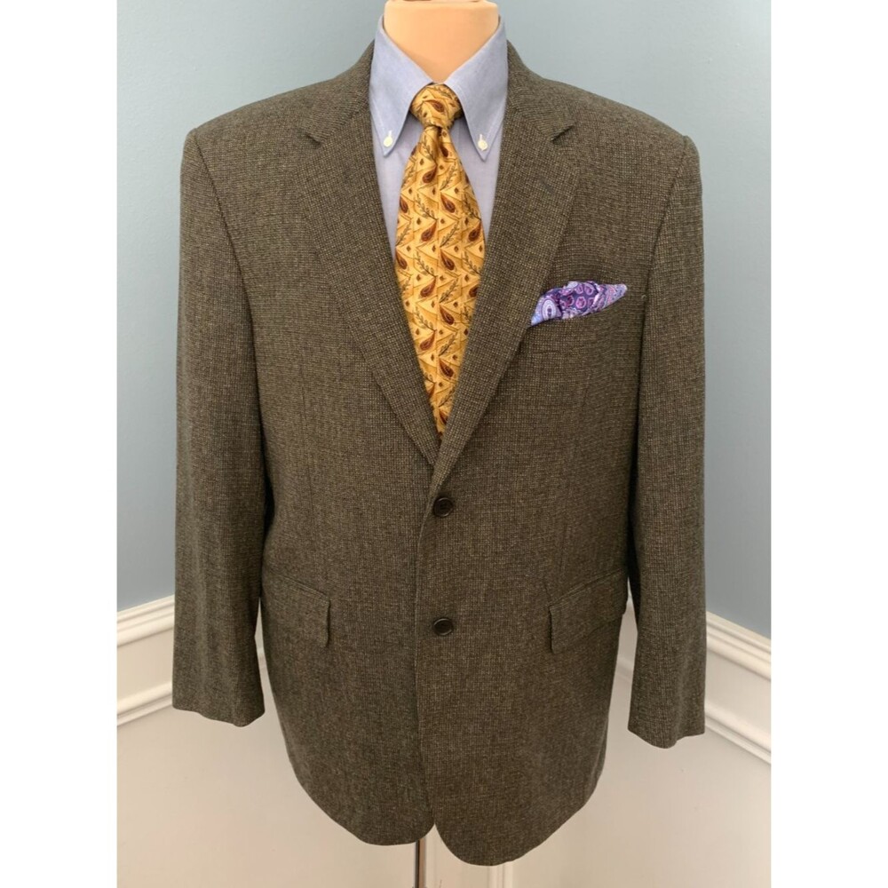 Tombolini Blazer Mens 42R Wool Cashmere Tweed Old Money Jacket Sportcoat
